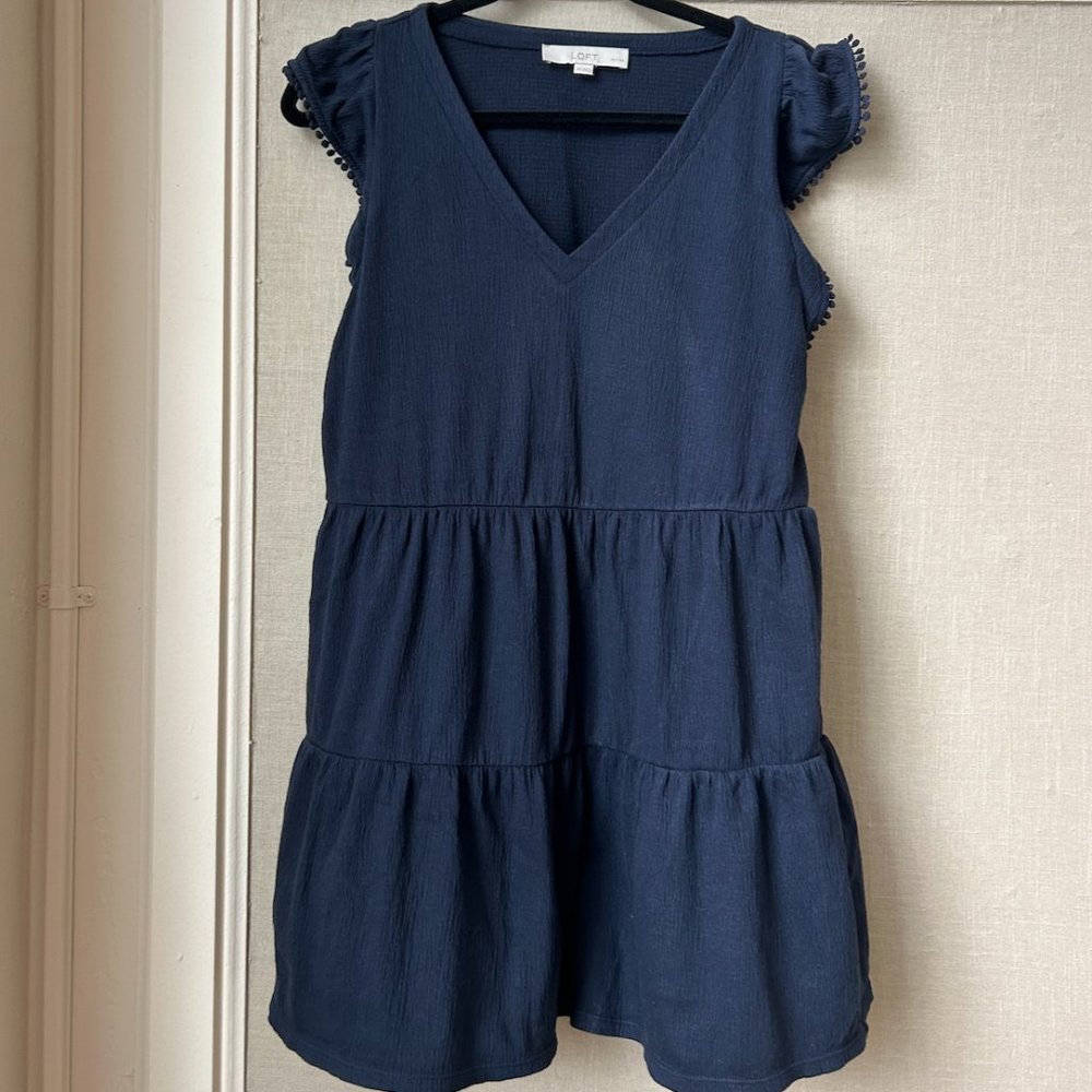 Ann Taylor Loft Ruffled Mini Dress